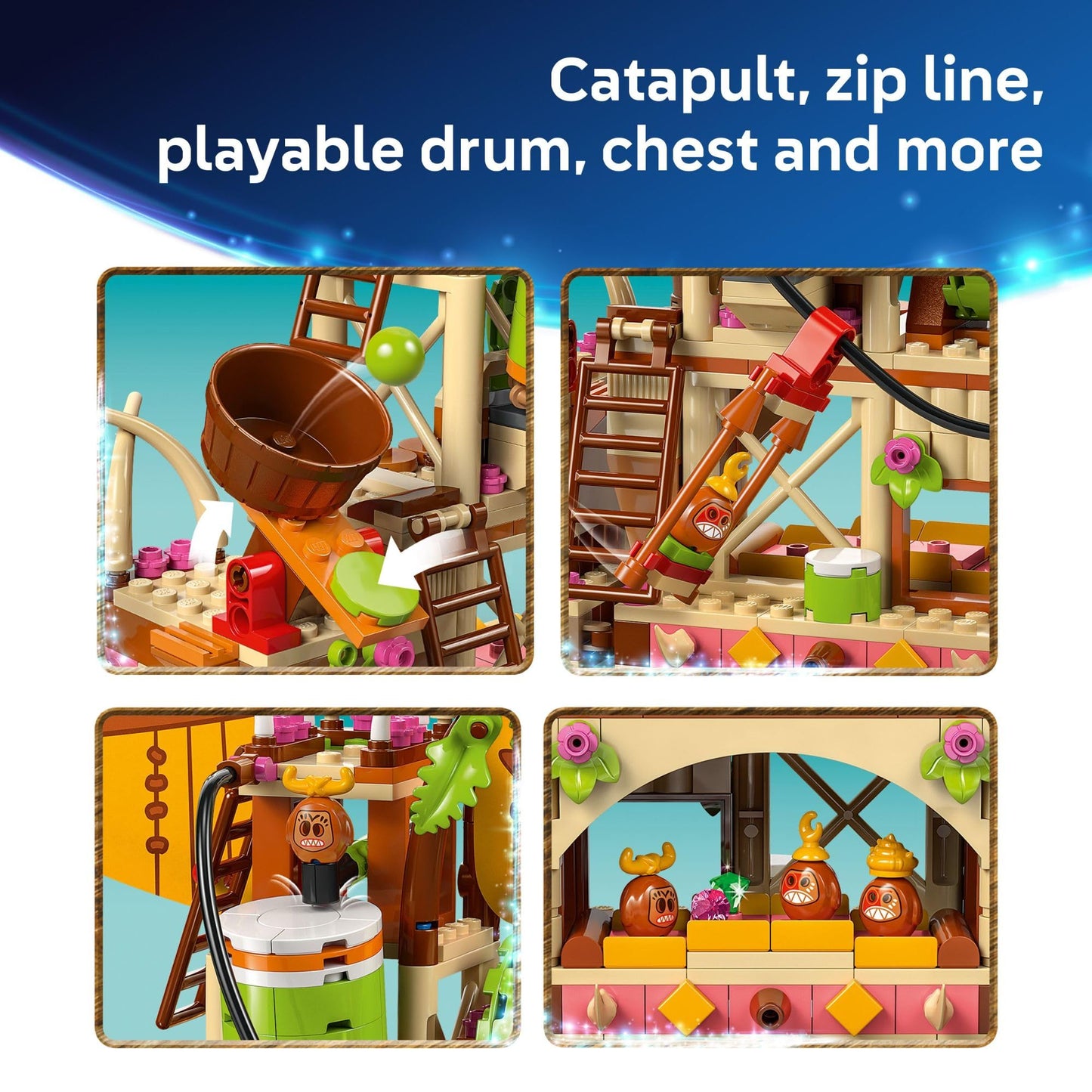 LEGO Disney Moana 2 Kakamora Barge Kids Toy - Pretend Play Building Set for Boys and Girls, Ages 7+ - 9 Characters, Including Moana, Maui, Kotu,