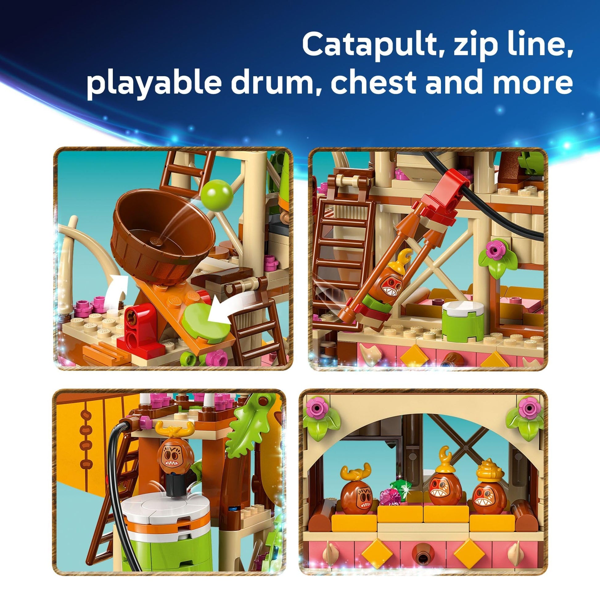 LEGO Disney Moana 2 Kakamora Barge Kids Toy - Pretend Play Building Set for Boys and Girls, Ages 7+ - 9 Characters, Including Moana, Maui, Kotu,