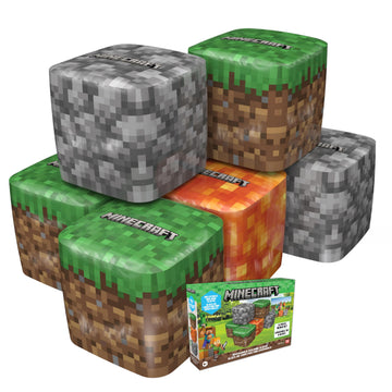 Six Officially Licensed Minecraft Giant Inflatable Building Blocks, Bunkrs 22"x22"x22"
