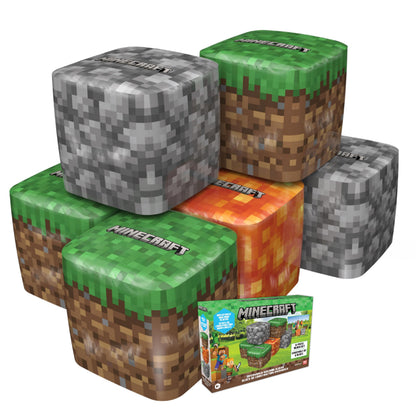 Six Officially Licensed Minecraft Giant Inflatable Building Blocks, Bunkrs 22"x22"x22"