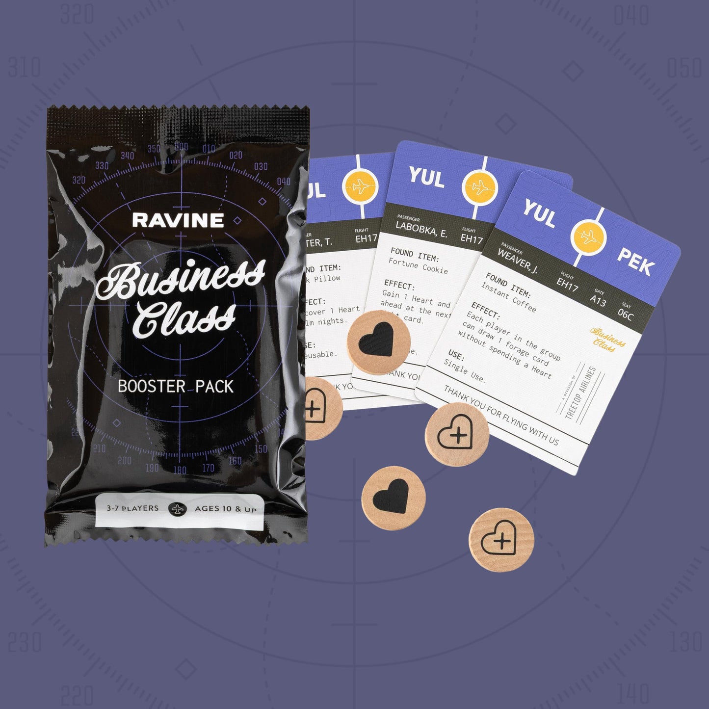 Stellar Factory Ravine Booster Pack: Business Class | 10 New Wreckage Cards | 6 Additional Heart Tokens | Ravine Expansion
