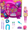 Barbie Color Reveal Glitter! Hair Swaps Doll, Glittery Pink with 25 Hairstyling & Party-Themed Surprises Including 10 Plug-in Hair Pieces