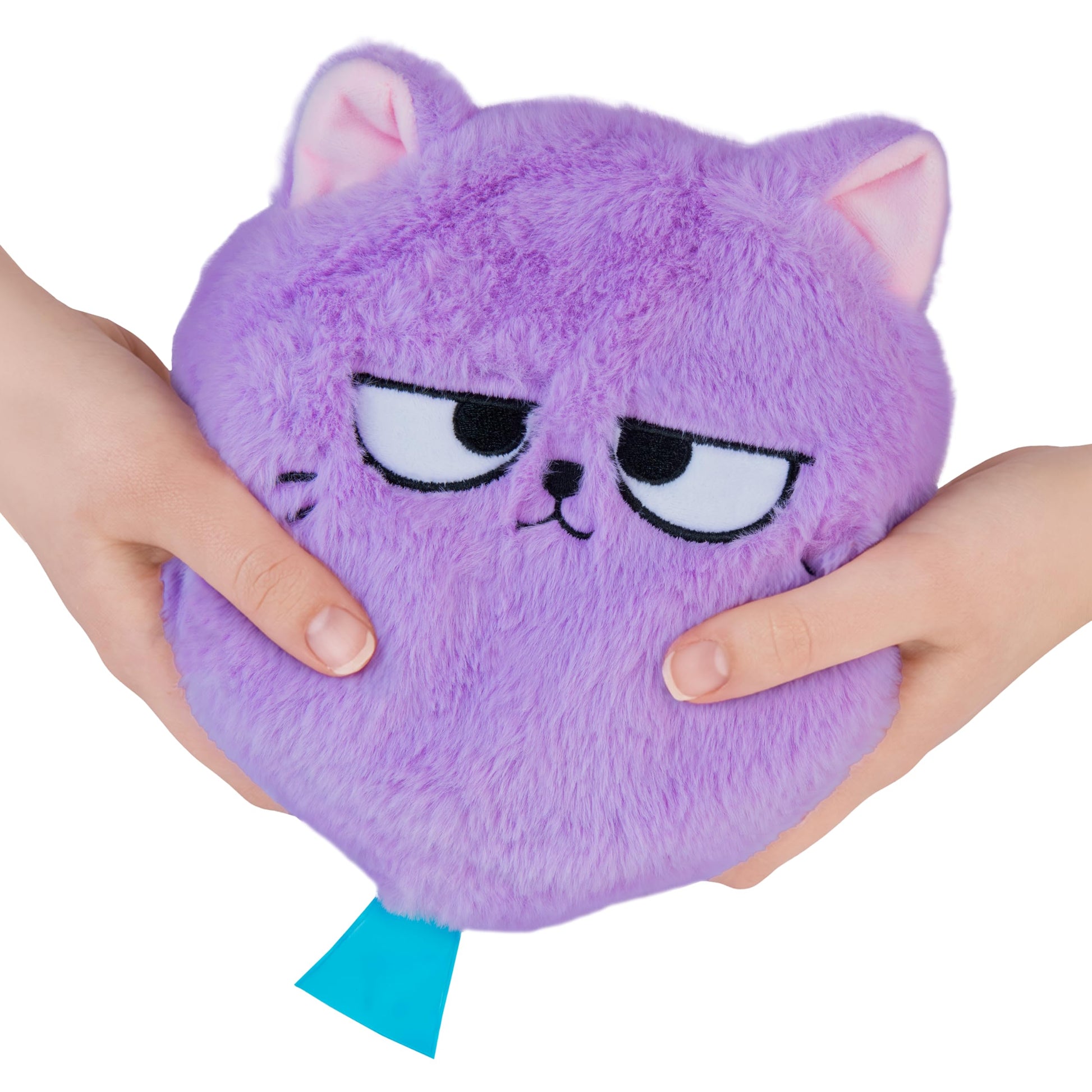 ORB Whoopzeezz Plush Animal Whoopie Cushion Prank Toy - Purple Cat - Adorable Plush Self Inflating Whoopie Cushions for Kids - Squeeze for Silly