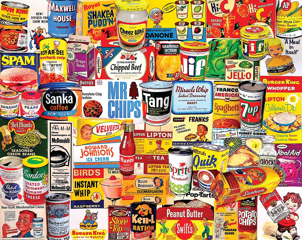 White Mountain 1000 Piece Jigsaw Puzzle Nostalgic Food, Foods We Loved