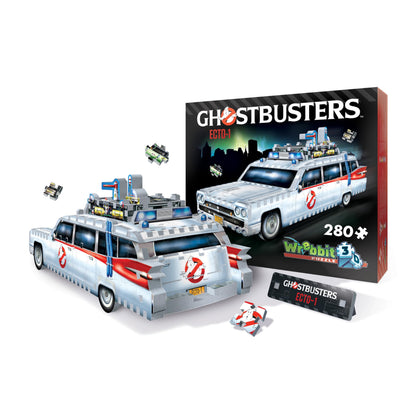 Wrebbit3D Ghostbusters 3D Puzzle Model of Ecto 1 | 280 Jigsaw Puzzle Pieces | Build the Iconic Car Ectomobile and Bust Ghosts All Over New York
