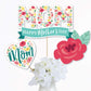 Big Dot of Happiness Colorful Floral Happy Mother's Day - We Love Mom Party Centerpiece Sticks - Table Toppers - Set of 15