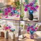 Flower Building Blocks Set, 19 DIY Flowers Bouquet Building Kit With Rose, Lily, Botanical Collection Block Toy For Adults Women Girls 6+, 1010 PCS