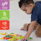 Jasey's Toy Chest Wooden Farm Puzzle & Play Pieces | 9-Piece Chunky Animal Puzzle with Board | Educational Toy for Toddlers Ages 12+ Months