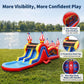 Wonder Dome Kids Backyard 28FT Carnival Theme Obstacle Course Water Slide