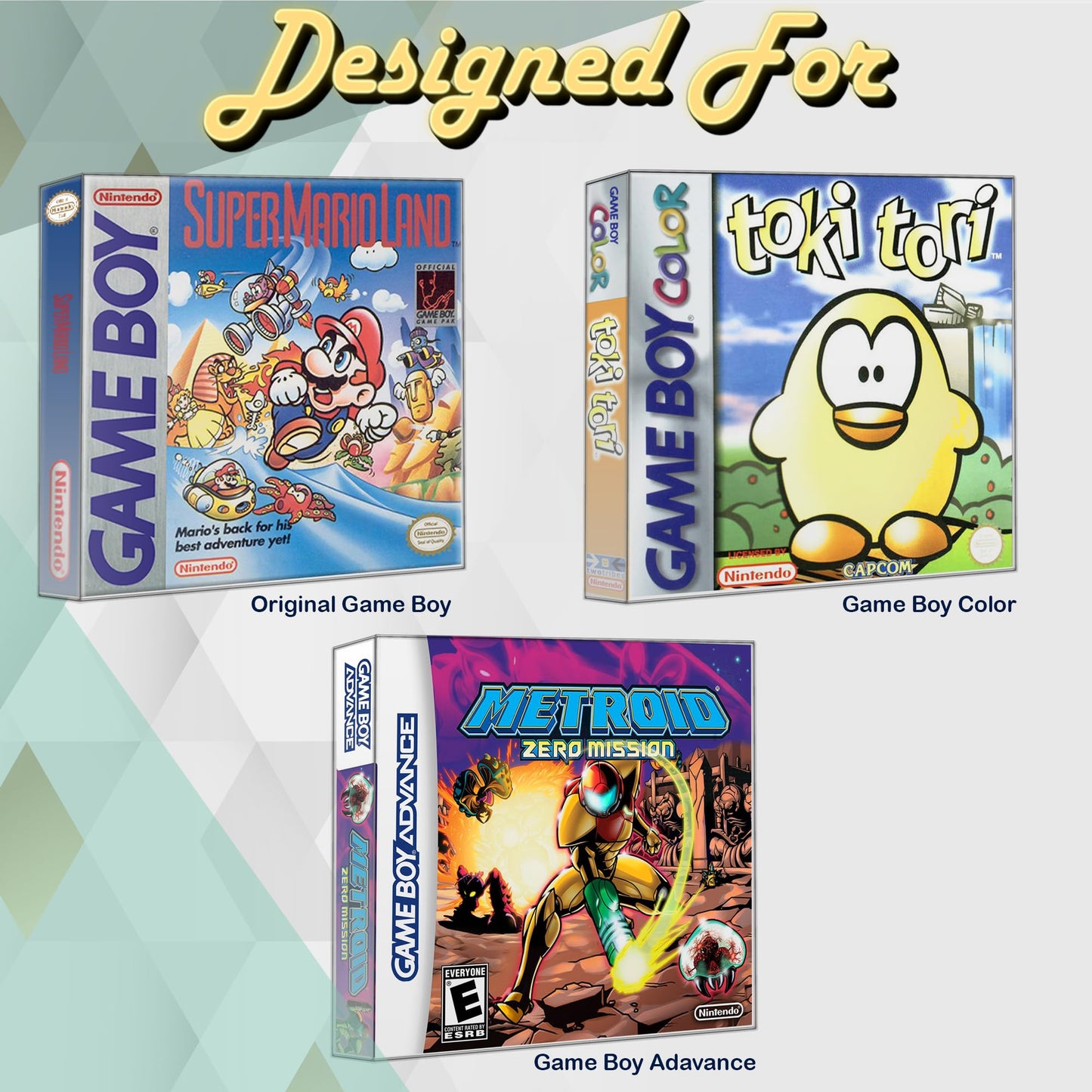 MALKO Video Game Protector Compatible with: Original Boy | Color & Gameboy Advance Game Box | Clear Plastic Sleeve | 10 Pack