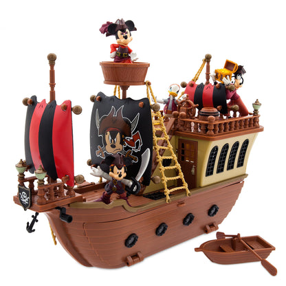 Disney Store Official Mickey Mouse and Friends Pirate Ship Play Set, Pirates of The Caribbean Theme, Mickey Mouse Toys for Toddlers and Kids
