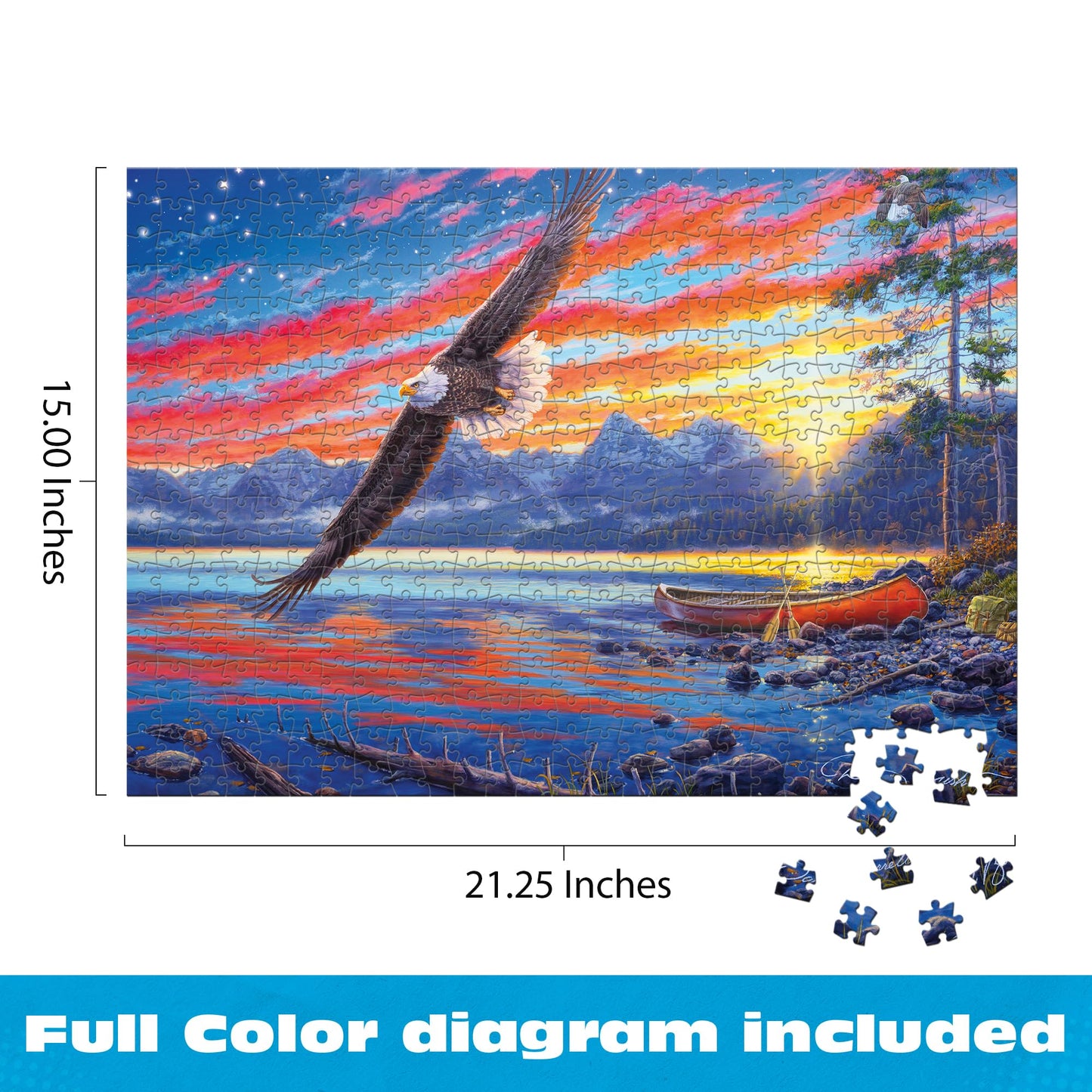 Buffalo Games - Star-Spangled Sunset - 500 Piece Jigsaw Puzzle for Adults