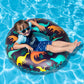Playtek 33 inch Pool Ring, Dino Playful Printed Pool Ring, Durable Floats Tubes for Swimming on Beach, Pool, Water Sports for Adults and Kids, Large