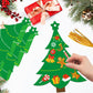 BCCSNNM 48 Pcs Christmas Tree Stickers Kit for Christmas DIY Hanging Art Ornaments Making Your Own Xmas Craft for Winter Holiday Party Classroom
