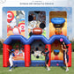 Inflatable Carnival Games, Extra Large 3-in-1 Sports Arena with Basketball, Football & Baseball Toss, Includes 750W Blower for Family Gatherings, Lawn