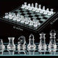 Elegant 10-Inch Glass Chess Set - Premium Quality Board Game for Adults, Ideal Gift for Chess Lovers & Stylish Home Decor