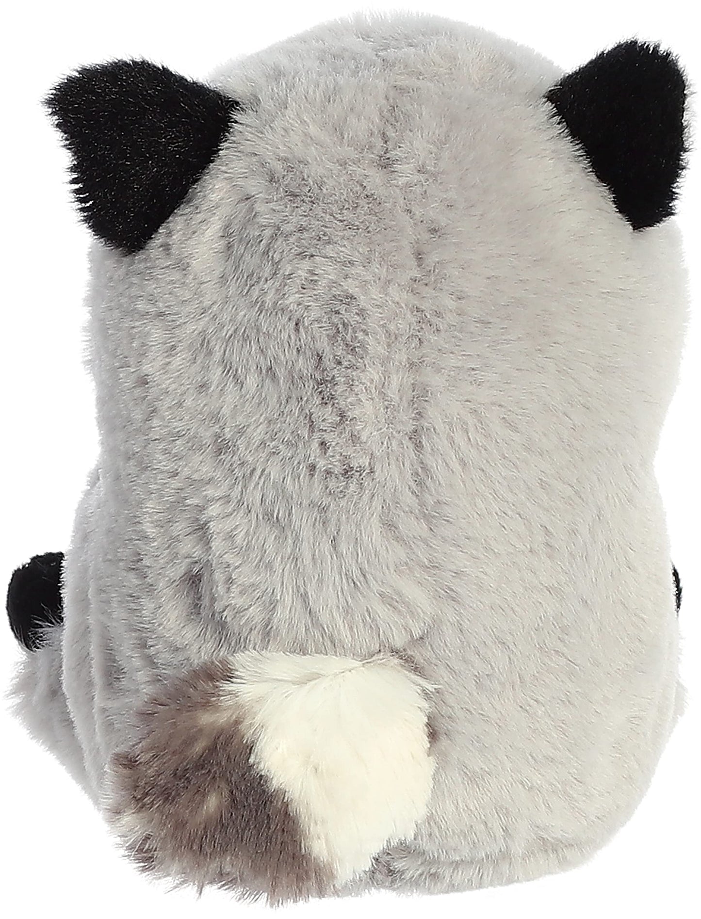 Aurora® Round Rolly Pet™ Ripley Raccoon Stuffed Animal - Adorable Companions - On-The-Go Fun - Gray 5 Inches