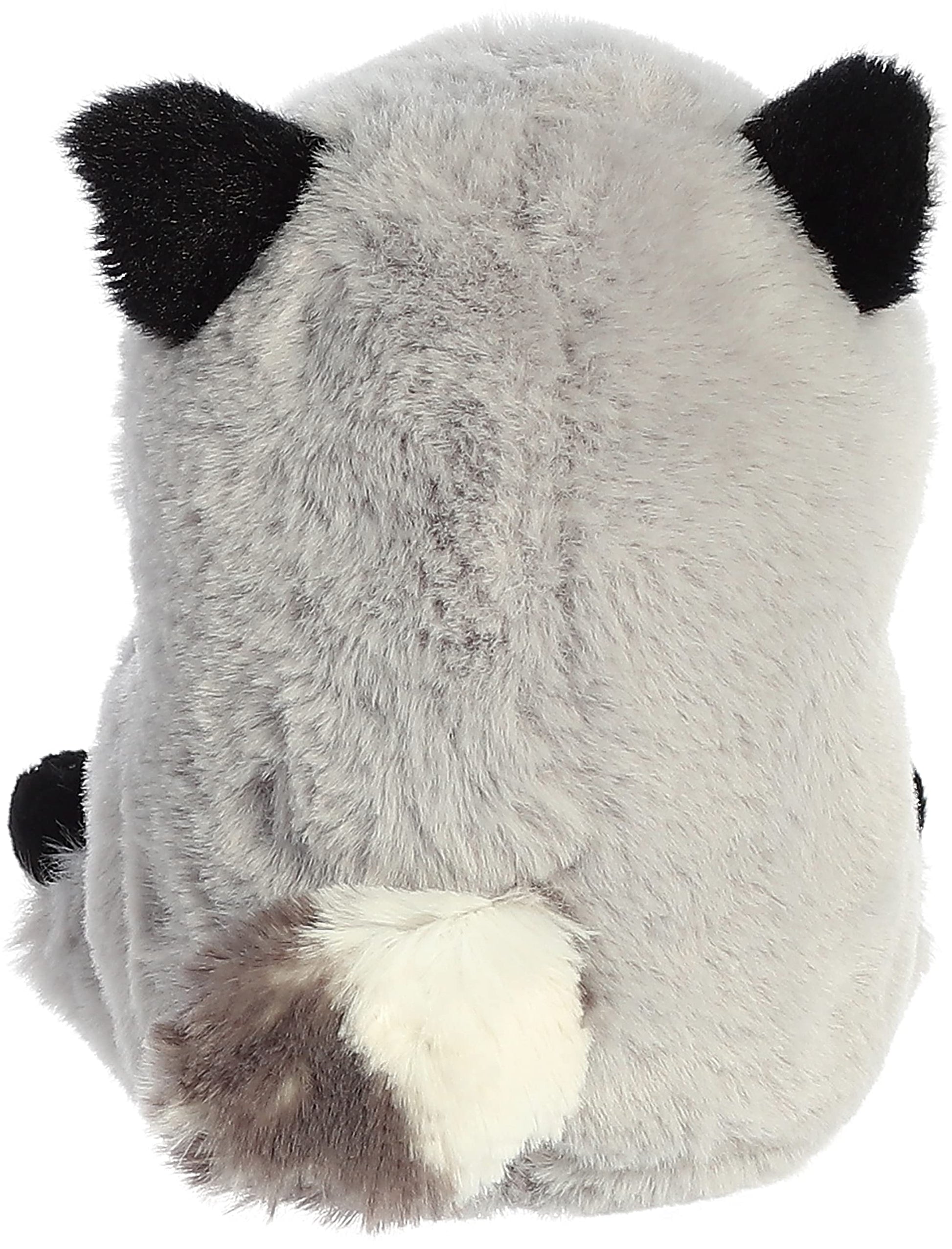 Aurora® Round Rolly Pet™ Ripley Raccoon Stuffed Animal - Adorable Companions - On-The-Go Fun - Gray 5 Inches