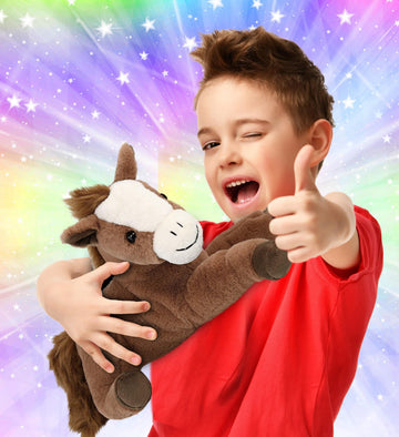 DolliBu Laying Brown Horse Stuffed Animal - Soft Huggable Brown Horse, Adorable Playtime Horse Plush Toy, Cute Farm Life Cuddle Gifts, Super Soft
