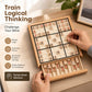 Wooden Sudoku Puzzle Game with Storage Drawer, Board Game for Adults, 9x9 Logic Puzzle for Brain Training, Travel, Family Night, Desk Games (Wooden
