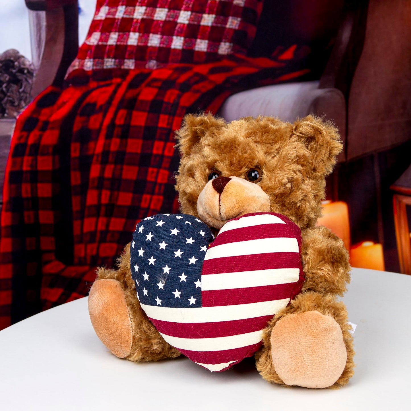 Plushland American Pillow Bear 11 Inches Adorable Beige Pillow Plush Stuffed Animal Toy for Kids Children