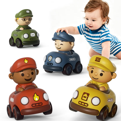 Aila+Aiden Press to Go Car Toys for Toddlers 1-3, Baby Racing Cars, Infant Play Vehicle Set, Baby Push Go Friction Car Toys for 6-9-12-18 Months, 1st