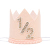 Jissoo Apricot 1/2 Birthday Crown - 6 Months Decorations, Cake Smash Party Crown, Half Birthday Hat Photo Props, Little Cute 1/2 Way To One Decoration