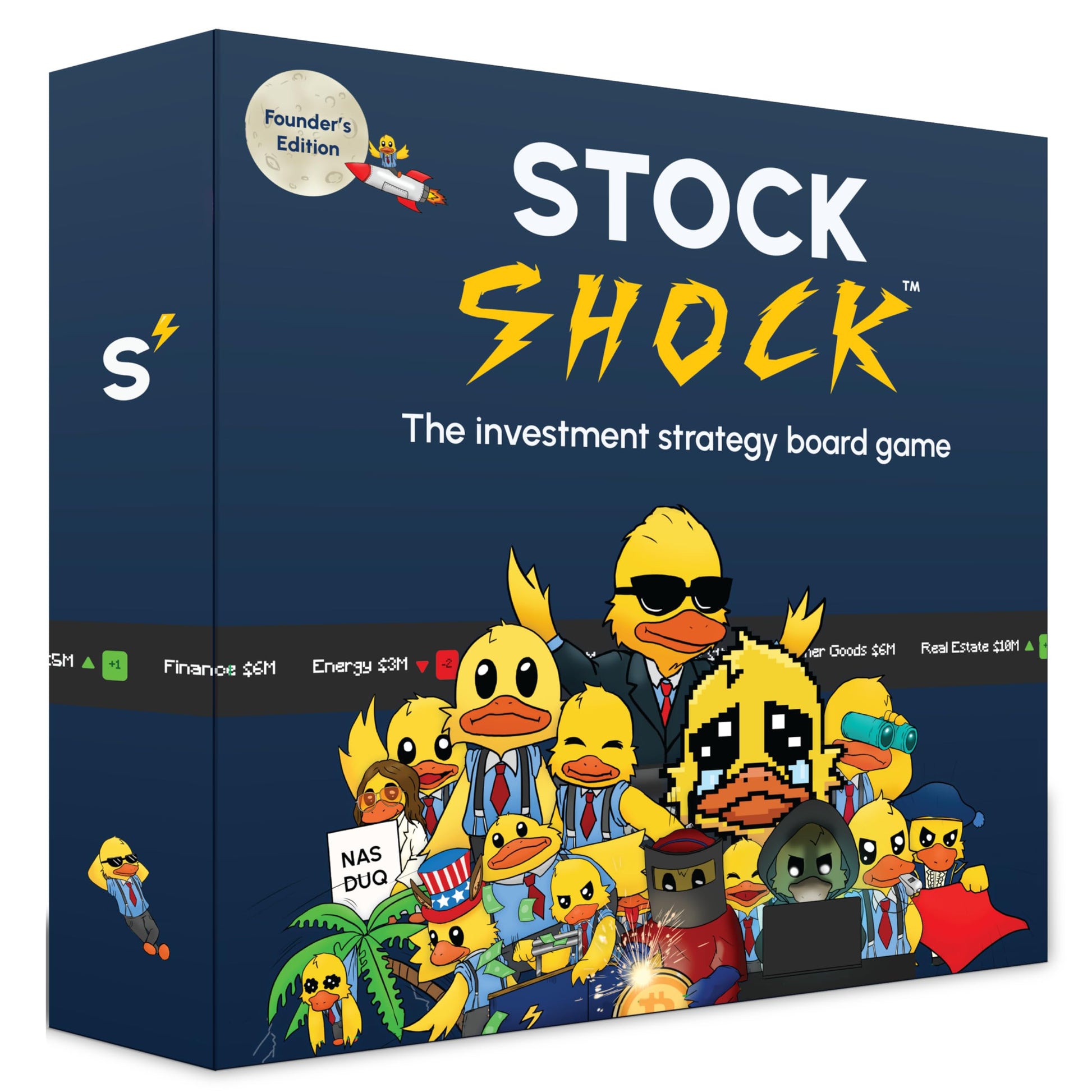 Stock Shock: Investment Strategy Board Game (Ages 7+, Easy to Learn, Educational)