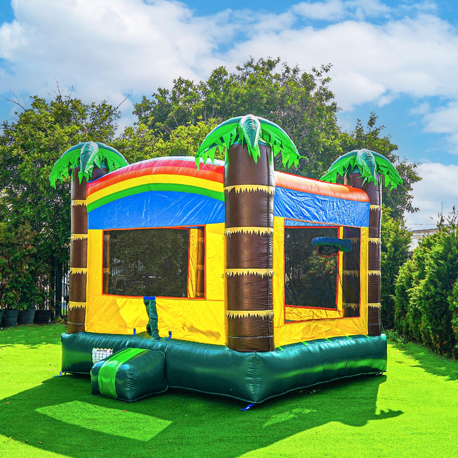 JumpOrange 14x14ft Safari Commercial Grade 15oz PVC Bounce House
