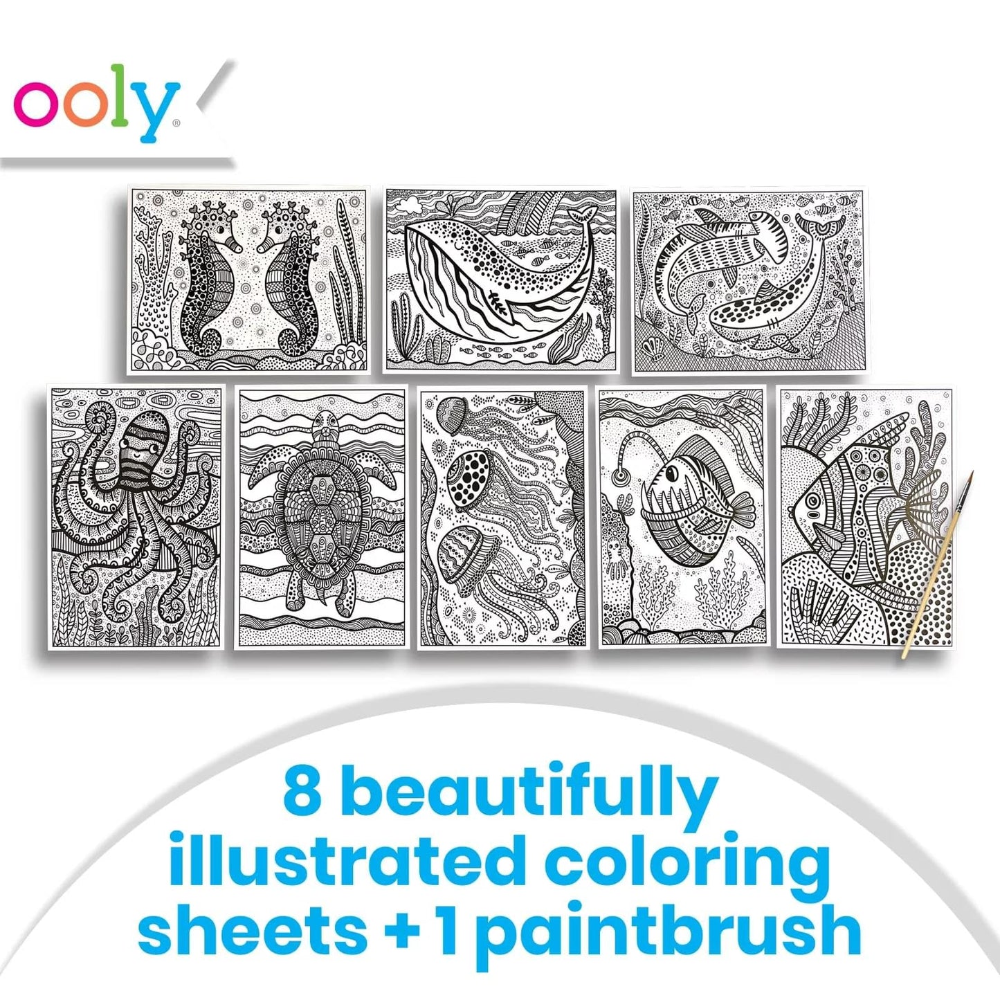Magic Ocean Paint Sheets with Hidden Colors by Ooly