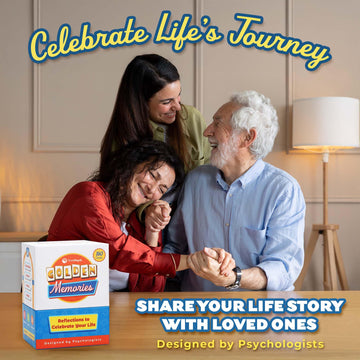 ThinkPsych Golden Memories - Conversation & Memory Game for Seniors | 160 Topics | Reminiscence Therapy | Dementia Activities for Seniors & Alzheimer