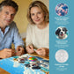500 Piece Jigsaw Puzzle for Adults, Cute Puppies Playing on Beach with Colorful Ball and Ocean View, Summer Dog Puzzle for Family Game Night and Home