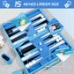 Froggod Light Blue 15 Inch Backgammon Sets for Adults, Classic Board Game