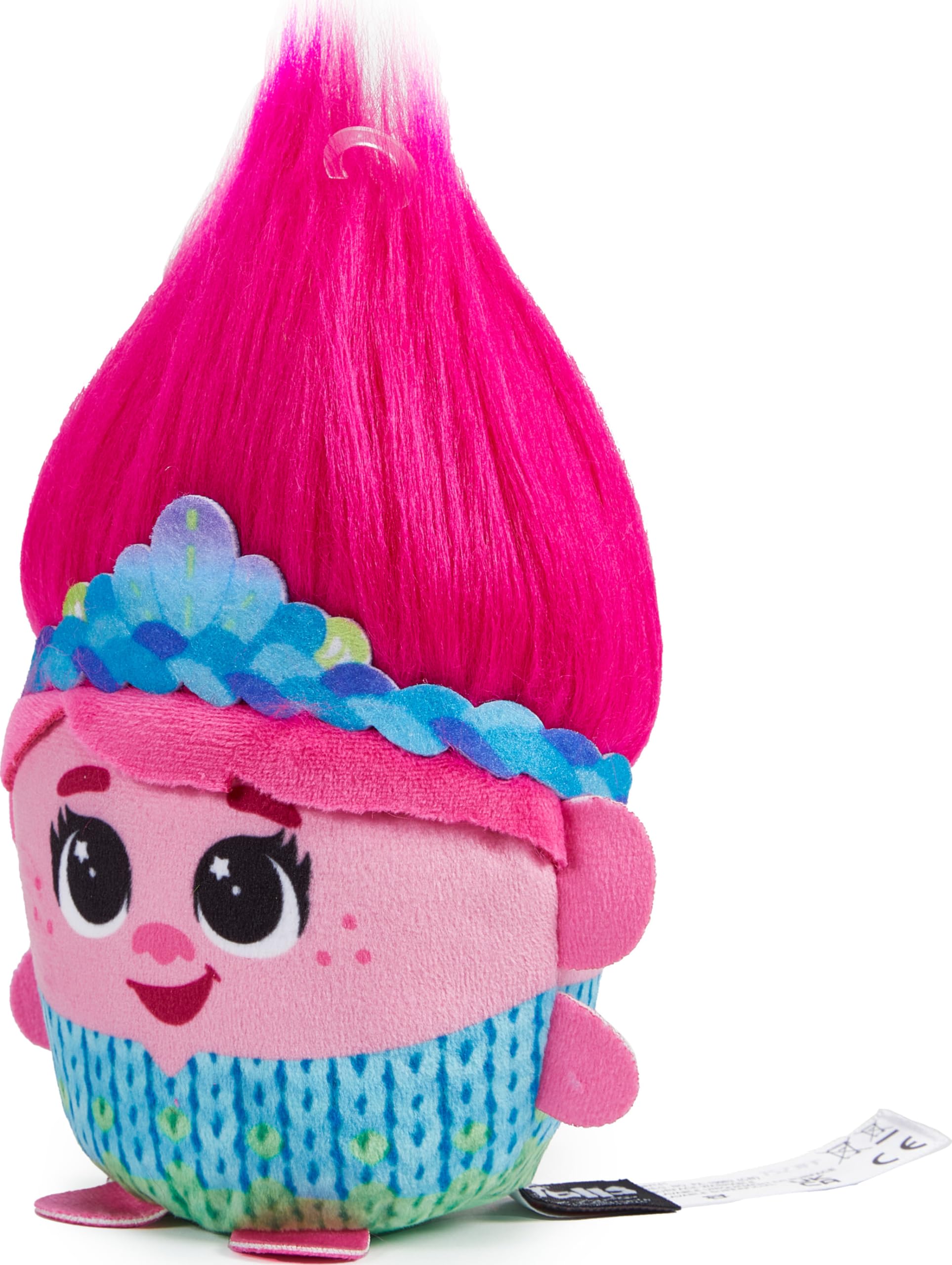 Mattel DreamWorks Trolls Band Together Hairmony Mixers Queen Poppy Plush Toy with Sound, 6-inch Soft Doll Inspired by the Movie, Interactive
