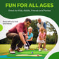 Battle Golf Game - Dual-Sided Mat, Realistic Course Design & Scoring System, Adjustable Height Clubs - Thick Grass-Like Chipping Mat
