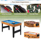 ARLIME 3 in 1 Multi Game Table, 48'' Foosball Desk w/Billiards, Soccer, Slide Hockey, Wood Foosball Table for Adults, Game Room, Parties