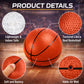 4 Pack Mini Basketballs for Mini Hoops, 6 Inch Inflatable PVC Basketball Balls with Pump & Needle, Rubber-Like Textured Grip, Indoor Outdoor