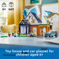 LEGO My City Family House and Electric Car 60398 Building Toy Set, Includes a Kitchen, 2 Bedrooms, Greenhouse, Solar Panels Plus 3 Minifigures and a