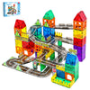 Sylvran Magnetic Tiles Road Set, 89 PCS Magnetic Building Blocks with Roads, Bridges & Ramps, STEM City Building Toys for Kids Ages 3-8, Educational