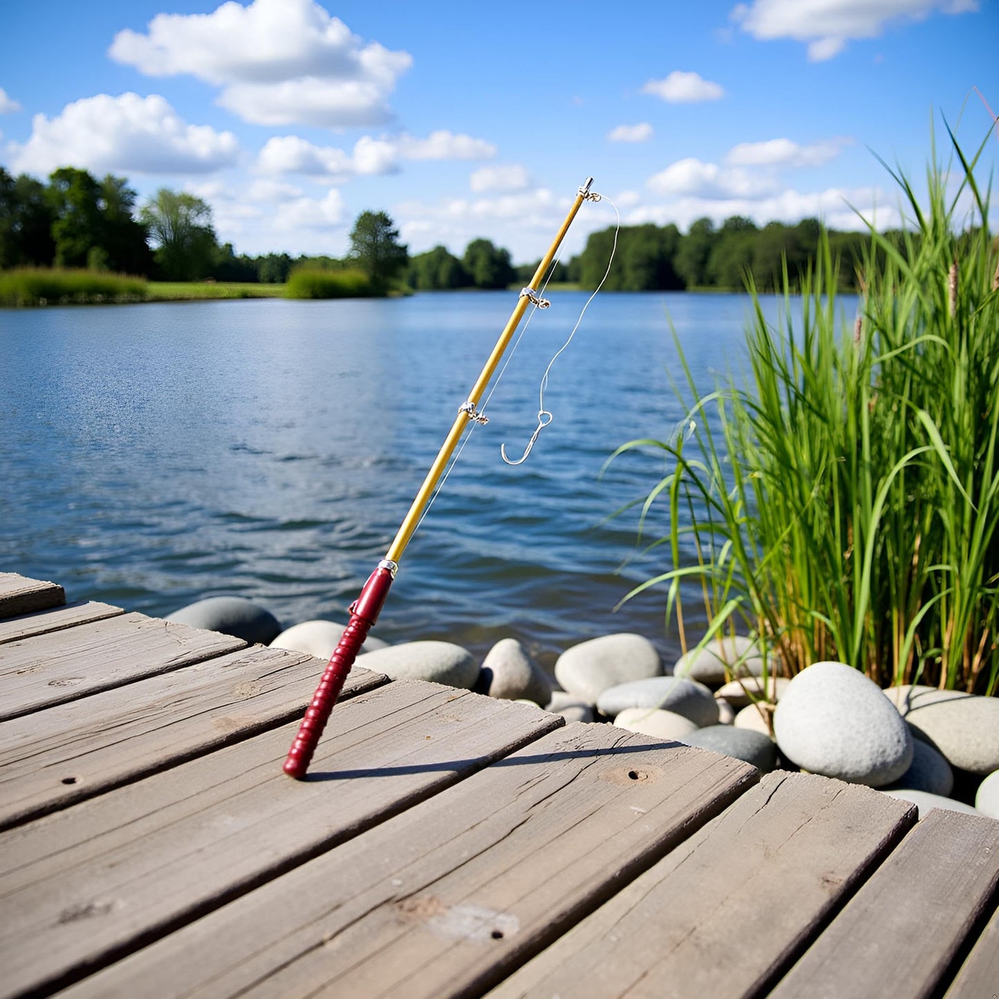 1/12 Miniature Fishing Pole Dollhouse Decoration Accessories?Miniature Fishing Pole?Dollhouse Accessories?Dollhouse Décor