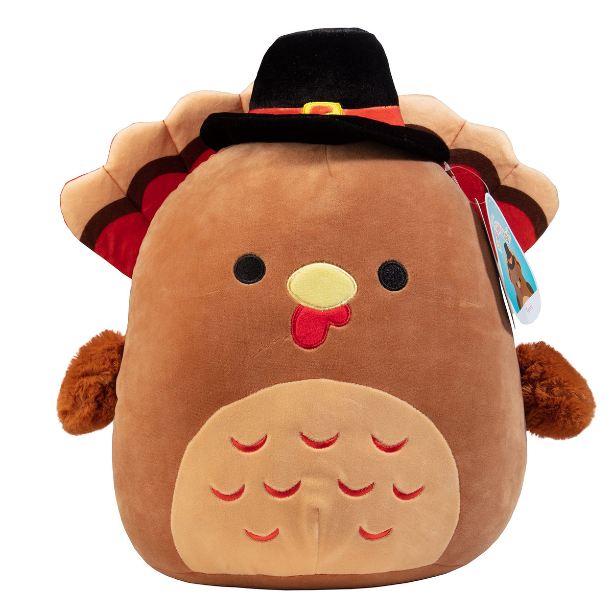 Squishmallows 12" Terry The Turkey Pilgrim - Thanksgiving Official Kellytoy - Cute and Soft Plush Stuffed Animal Toy - Great Gift for Kids - Ages 2+