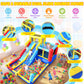Inflatable Water Slide Bounce House, Upgrade 10-in-1 Water Slide Park with Water Gun/Spalish Pool/Jumping Area, Max Total Load Capacity 400 Lbs,