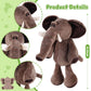 6 Pcs Safari Stuffed Animals Bulk Lion Elephant Monkey Tiger Toy Plush Zoo Animals Junble for Boy Girl Gift Animal Themed Parties Baby Shower