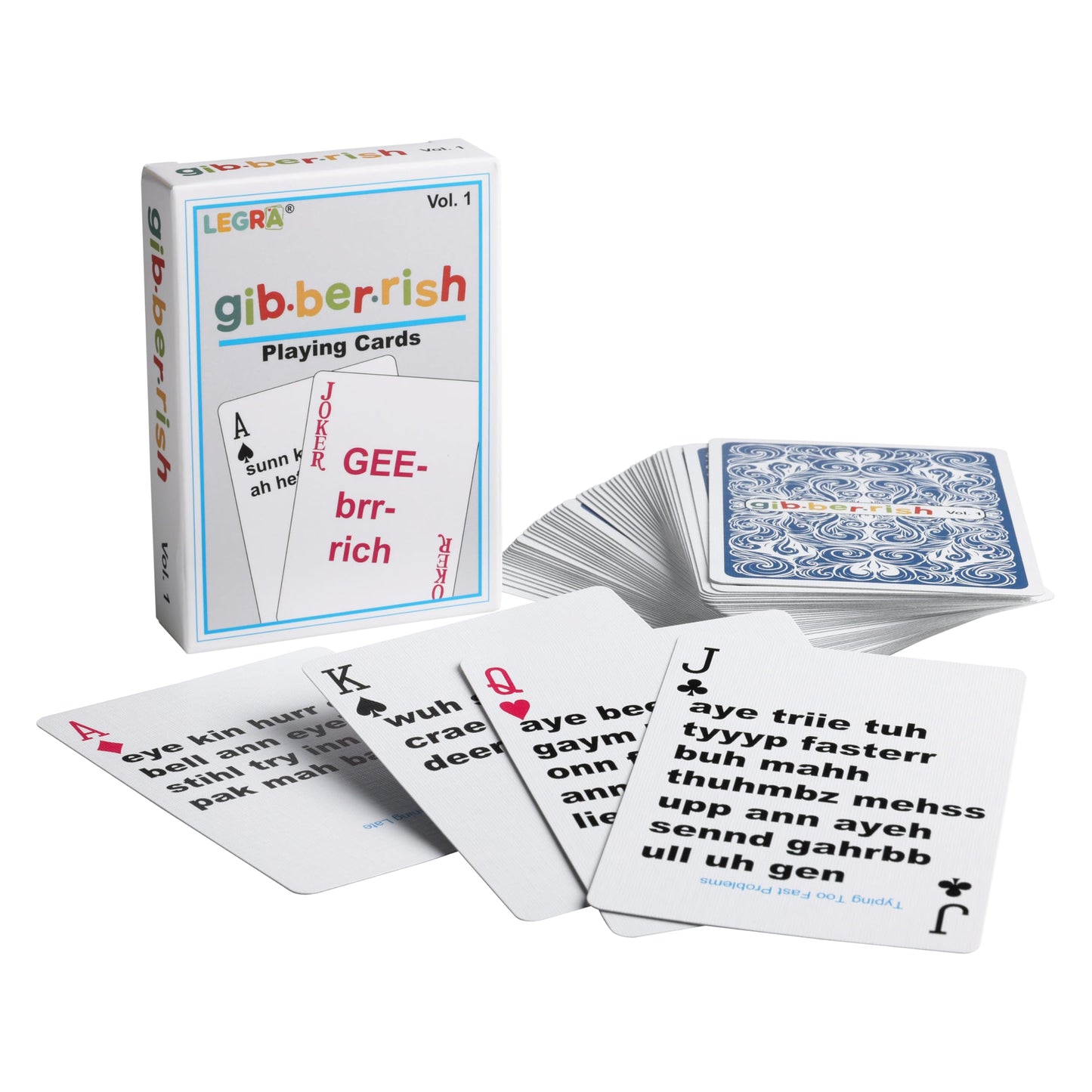 The Gibberish Guess Game Standard Playing Cards, Funny Word Games for Teens