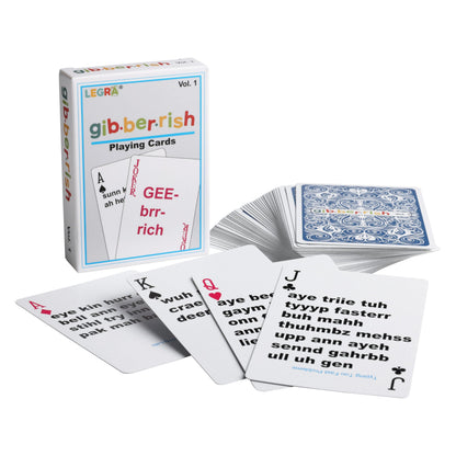 The Gibberish Guess Game Standard Playing Cards, Funny Word Games for Teens