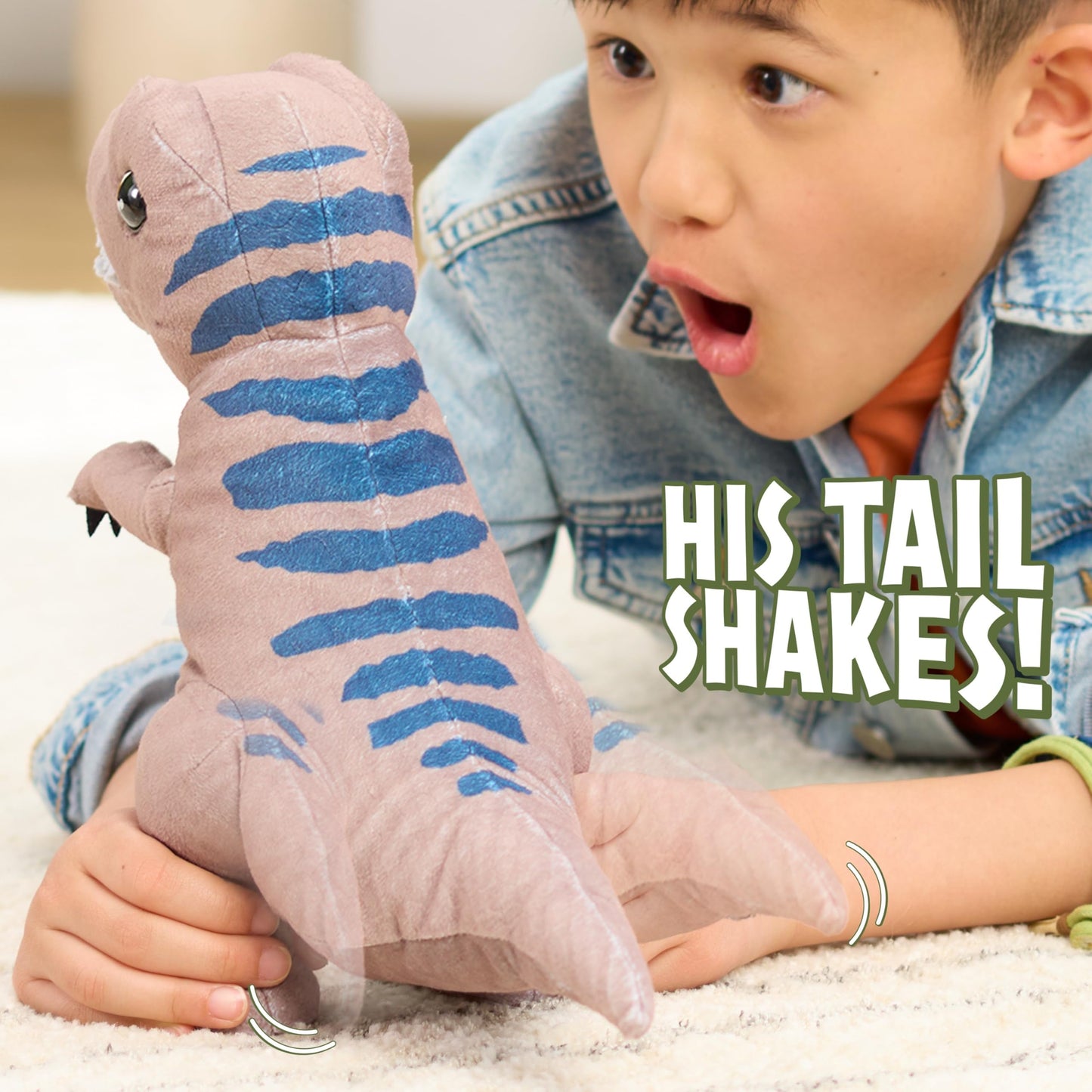 JURASSIC WORLD Rebirth Roaring T. rex Interactive Plush Dinosaur