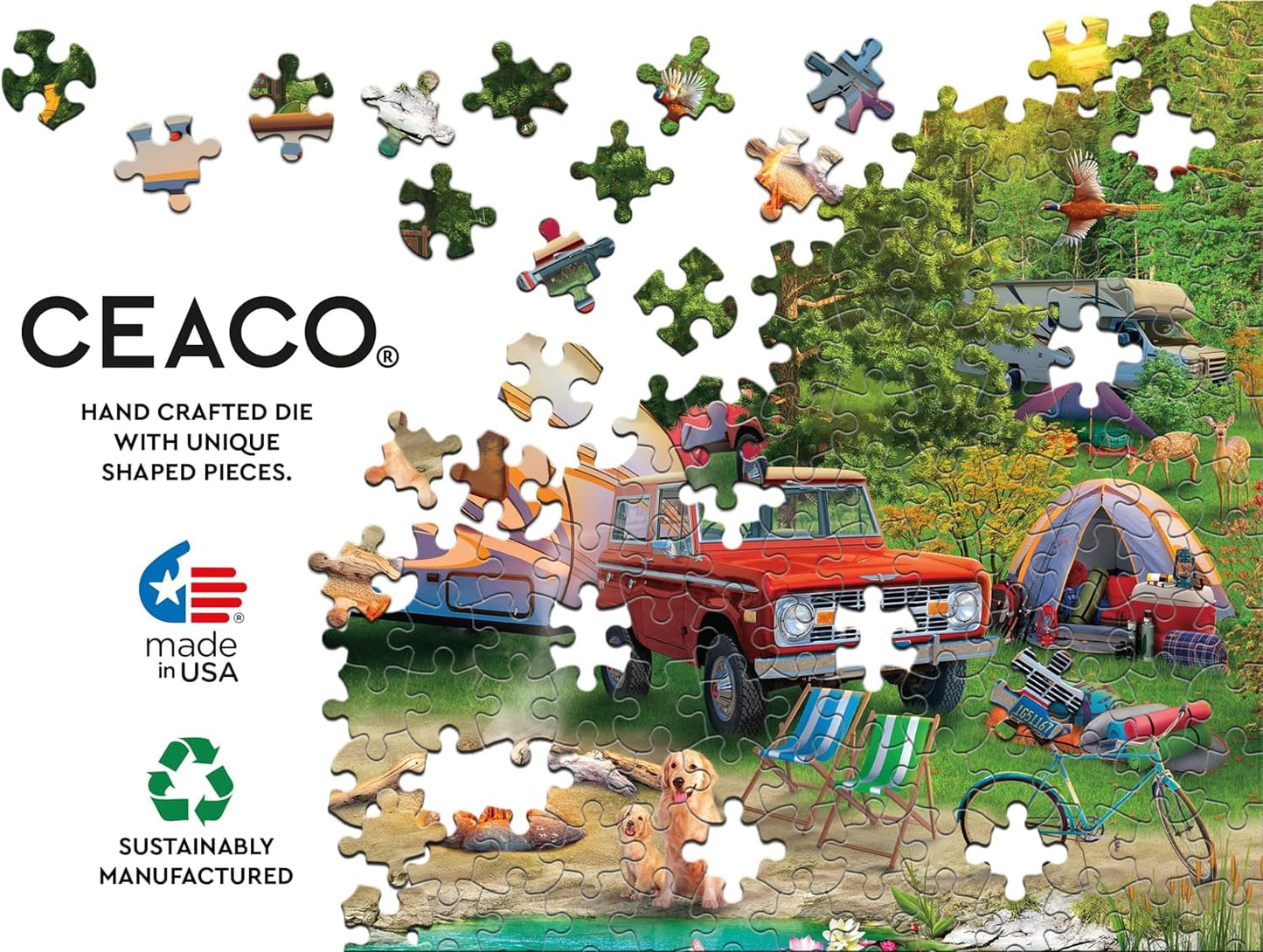 Ceaco - Lakeside Camping - 500 Piece Jigsaw Puzzle for Adults