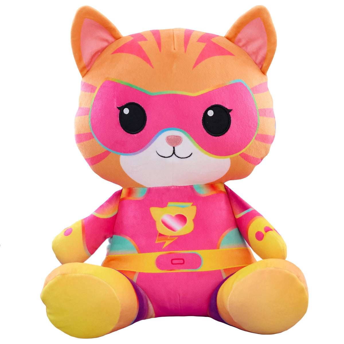 Disney Junior SuperKitties Su-Purr Charged Ginny Weighted Plush, Kids Toys for Ages 3 Up by Just Play