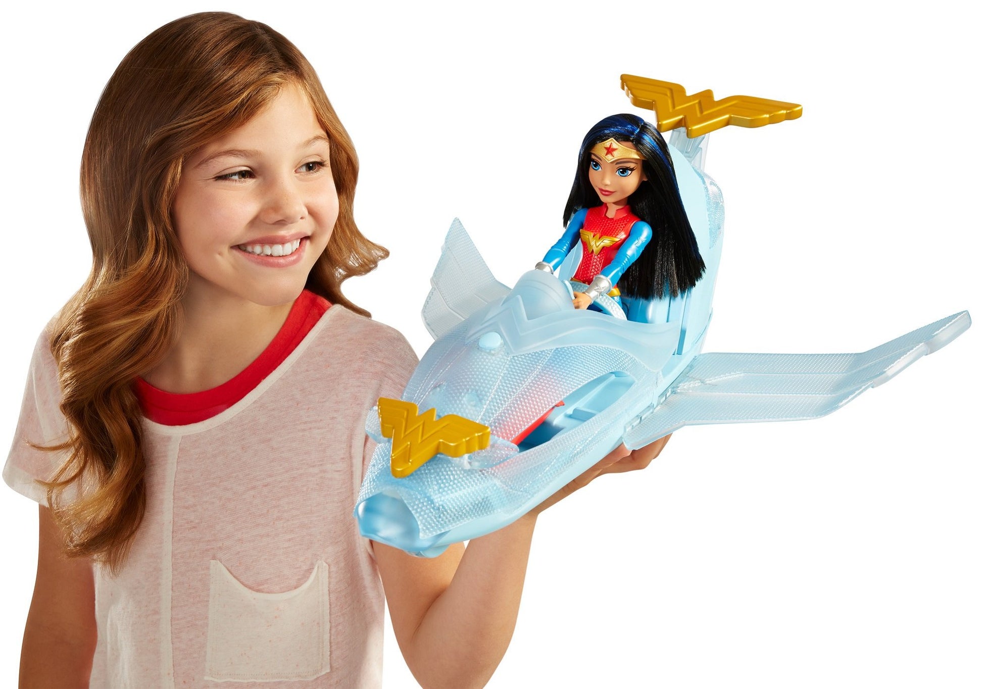 DC Super Hero Girls Wonder Woman & Invisible Jet Dolls, Multicolor, 19.0 inches tall