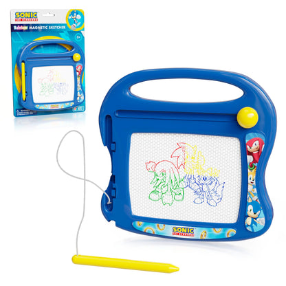 Lollipop - Sonic Rainbow Magnetic Sketcher Tablet - Magnetic Drawing Board for Toddlers and Kids - Educational Toy with Slide Eraser, Stylus - Art